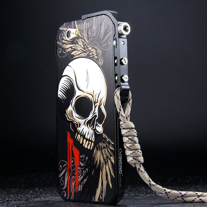 KANENG Mechanical Arm Trigger Aluminum Bumper Metal Frame Cameo PC Back Case Cover for Apple iPhone 6S/6 & iPhone 6S Plus