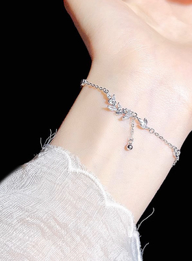 穗穗平安手链女银刻字2025新款