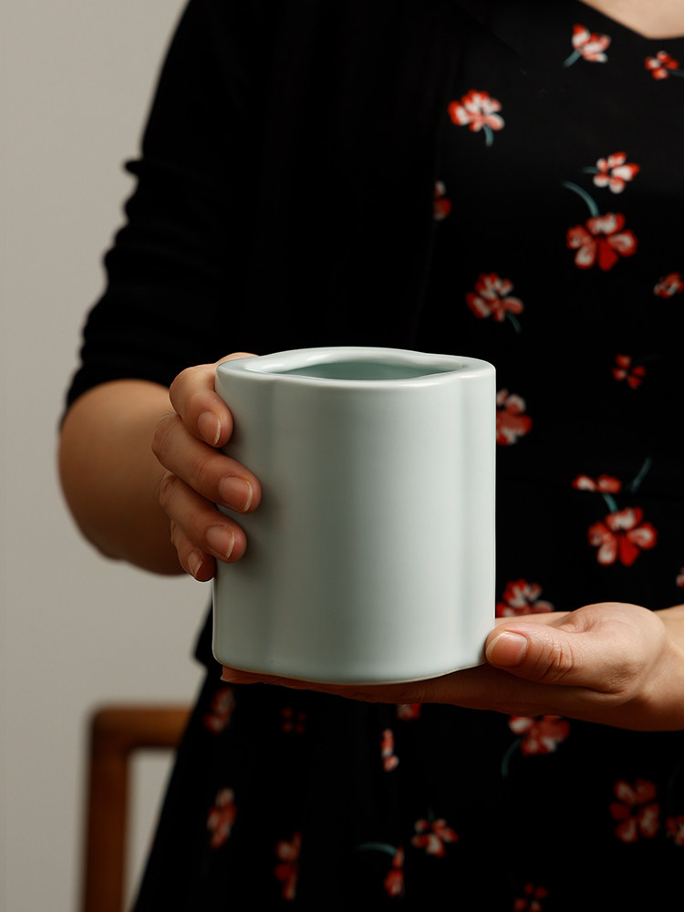 RU KILN XIANGYUN 브러시 홀더 연구 4 개의 보물 서예 연습 다기능 서예 도자기 브러시 보관 홀더