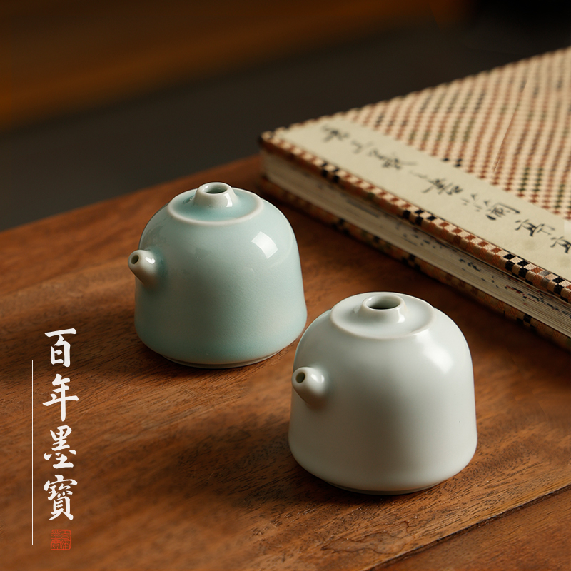 汝窑八稳水滴陶瓷砚滴