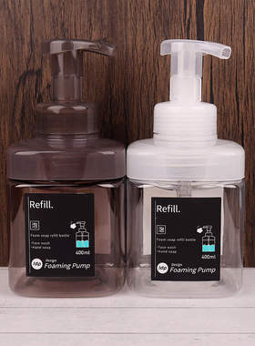 日本DAISO大创洗面奶起泡瓶大瓶口沐浴露水PET按压杯细腻慕斯沫丝