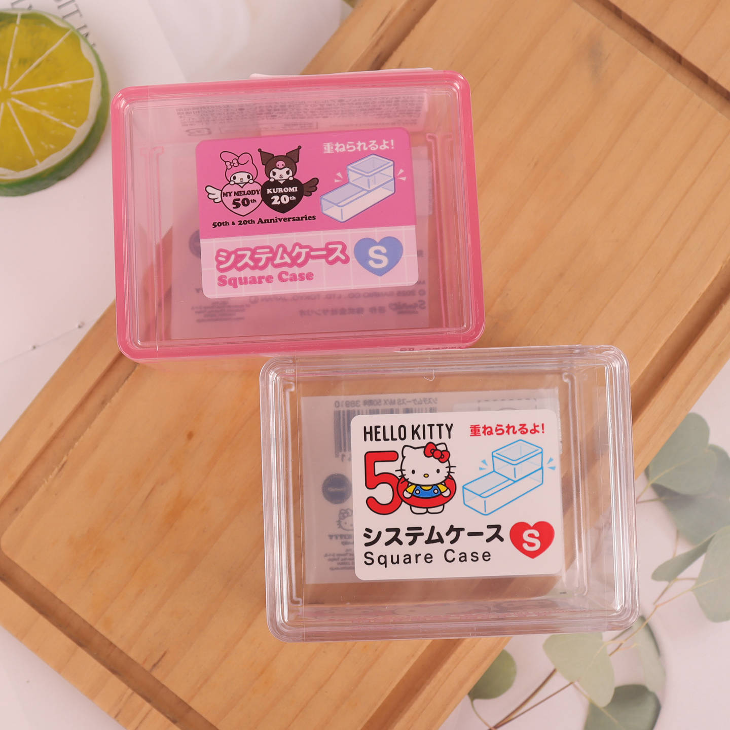 日本美乐蒂kt圆盒子塑料透明小