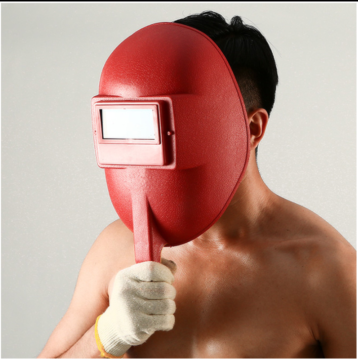 半自动手持式电焊面罩氩弧焊焊工面罩防飞溅防护面具电焊帽包邮