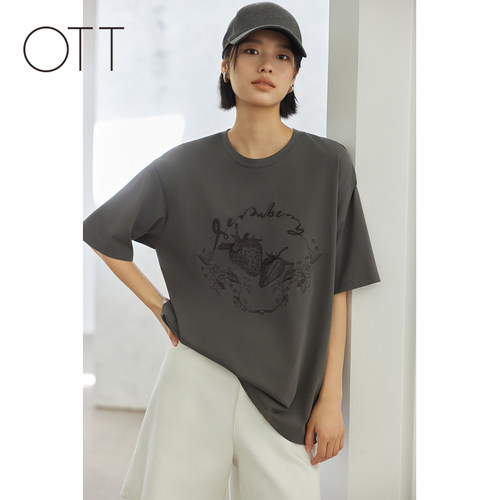 OTT【商场同款】绣花百搭上衣