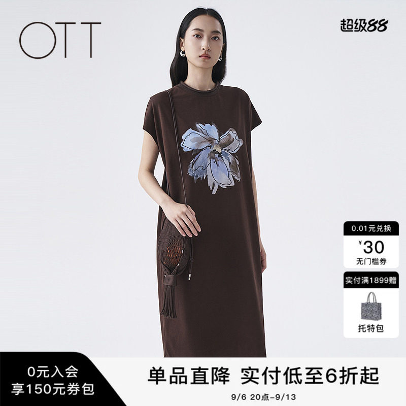 OTT2026秋季新款通勤文艺连衣裙图片
