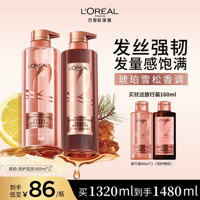 欧莱雅活力姜洗发水护发素生姜洗护套装去油强韧发丝洗头水洗发露