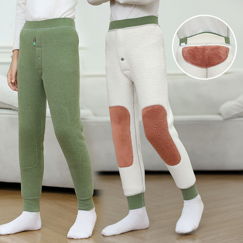 儿童加绒保暖裤秋冬男童加厚护膝棉裤中大童内穿校服神器宝宝秋裤