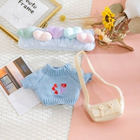 5 Love Hair с синим розовым свитером белая сумка