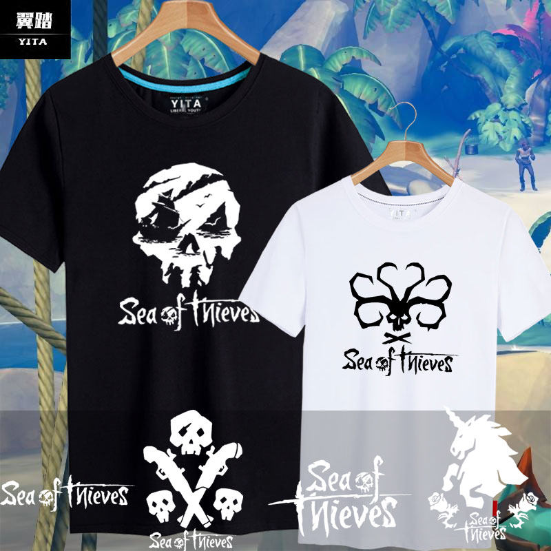 盗贼之海xbox one游戏周边t恤短袖男女纯棉半袖衫休闲宽松上衣服