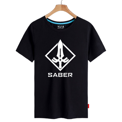 fgo系列游戏saber周边短袖t恤衫