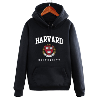 哈佛大学校园文化Harvard University纪念连帽卫衣男加绒衣服外套
