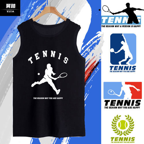 运动团队背心无袖T恤衫可定制