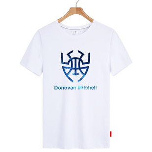 爵士队米切尔多诺万短袖T恤衫男女篮球运动半袖体恤球迷服上衣服