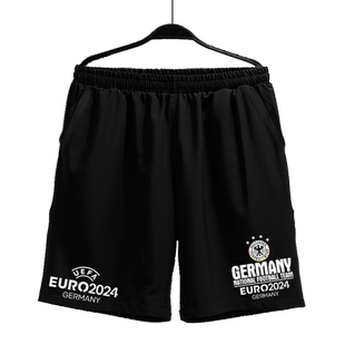 2024欧洲杯德国法国西班牙意大利葡萄牙队速干短裤子男五分裤中裤