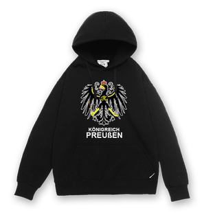 铁十字普鲁士王国德国勋章德意志罗马帝国连帽卫衣男女外套带帽衫