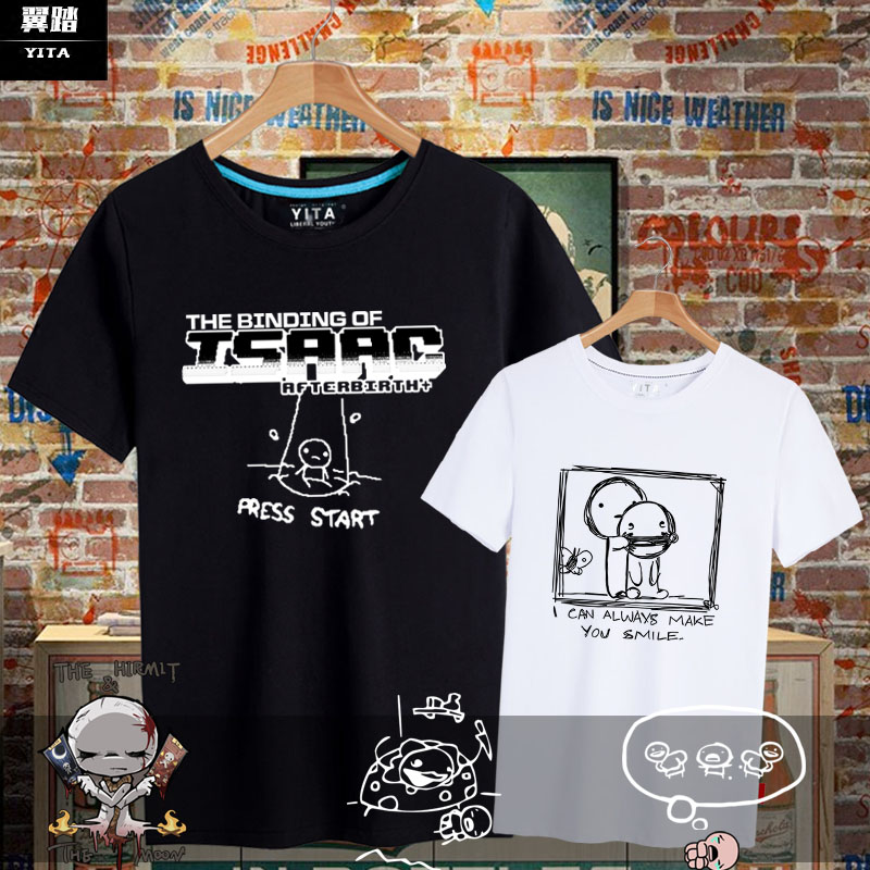 以撒的结合重生游戏t恤夏季装上
