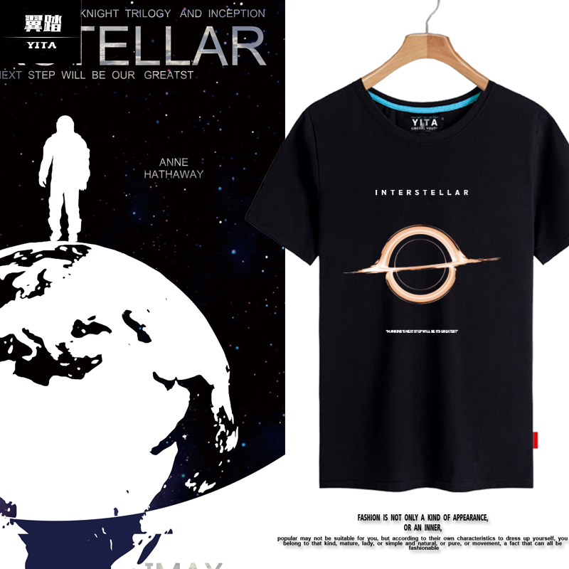 星际穿越interstellar科幻电影周边T恤衫短袖男女学生纯棉半截袖