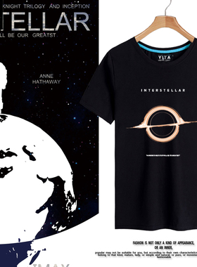 星际穿越interstellar科幻电影周边T恤衫短袖男女学生纯棉半截袖
