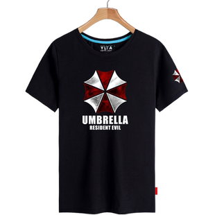 生化危机短袖T恤衫保护伞公司标志上衣服电影周边半截袖男女体恤