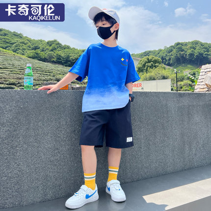 男童夏季套装2026新款儿童短袖夏装运动中大童衣服网红帅气童装潮