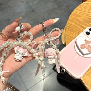 芭蕾风蝴蝶结美乐蒂手机挂件