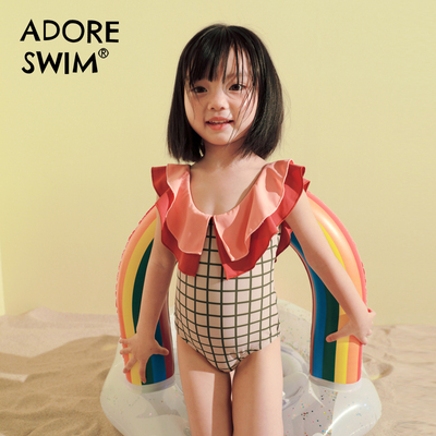 Adoreswim夏季新款儿童泳衣连体分体女童三角游泳衣可爱泳装