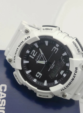 卡西欧 Casio YOUTH系列树脂表带太阳能运动防水石英男表AQ-S810