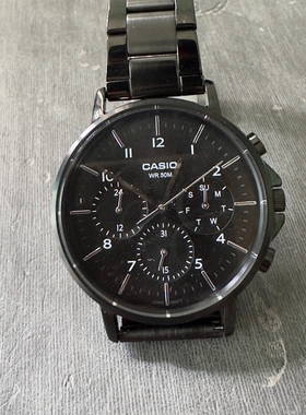 卡西欧 STANDARD系列三眼复古运动潮流电子石英手表 MTP-E321