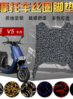 适用于净原V5 电动车脚垫踏板摩托车WH1200DT-10丝圈垫踩脚垫新款