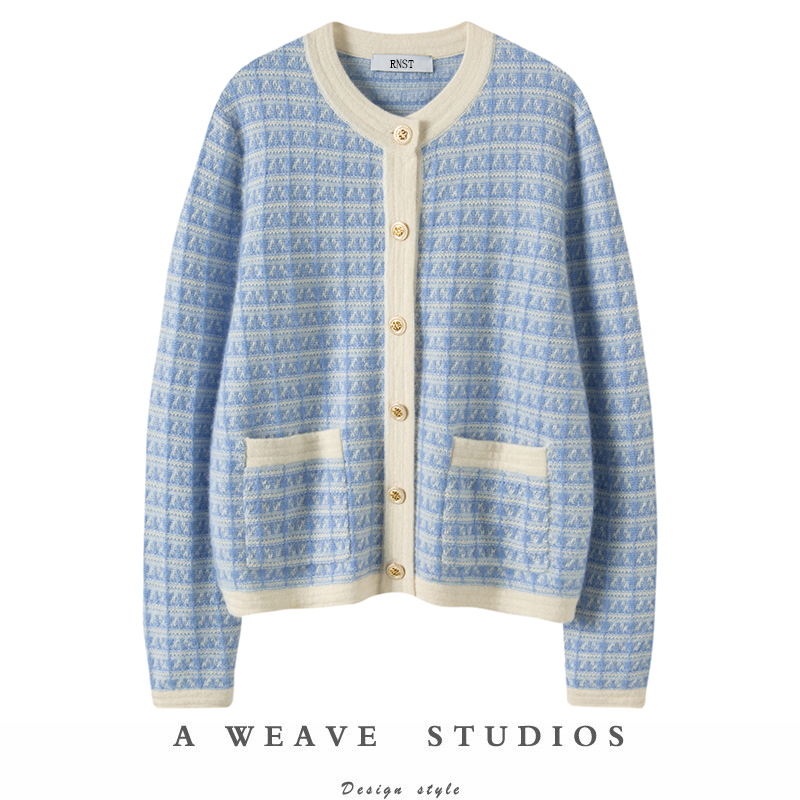 开衫小香风圆领超高法式