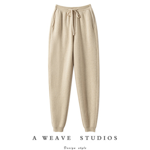 冬新款 王炸版 子女外穿显瘦百搭休闲铅笔裤 大克重加厚羊绒裤 型