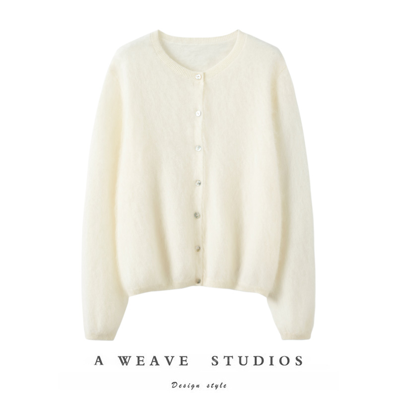 100%山羊绒拉绒小香风女士外套baby软糯