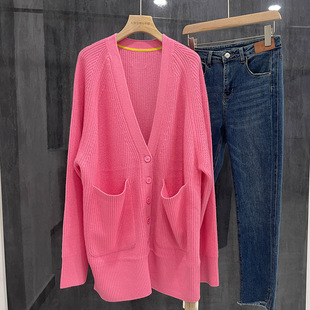 欧美珠地开衫 绒暖斯特匠心羊绒系列 百搭 经典 秋冬BI入慵懒风