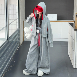 女童秋款时尚套装2025儿童洋气休闲运动爆款两件套中大童卫衣裤子