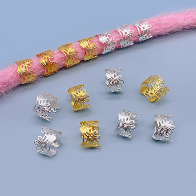 中国风金属开口梅花古风编发辣妹发环发夹简约发饰头饰街舞发扣