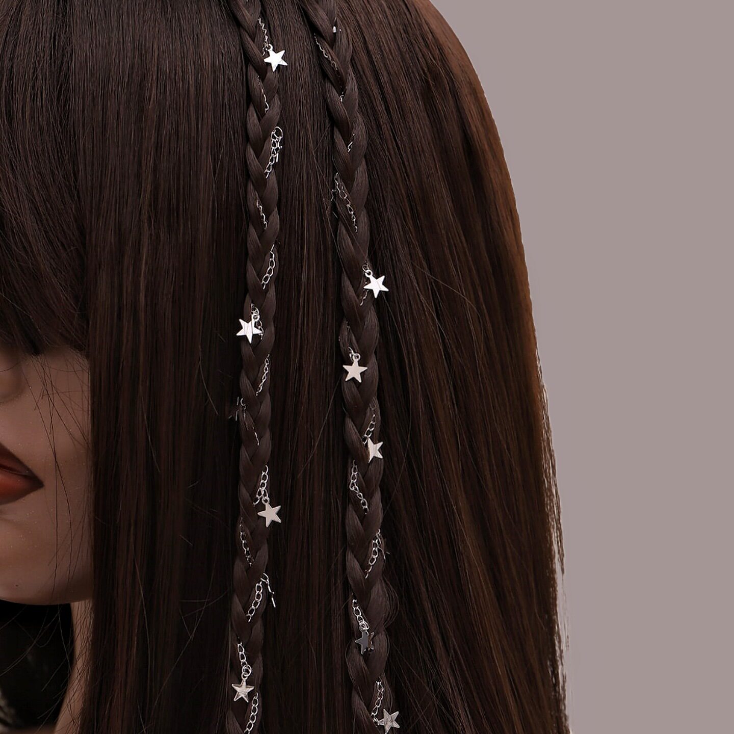 甜酷风五角星辣妹编发发夹头饰