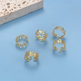 欧美个性嘻哈脏辫发扣金属耳扣款开口清新小树叶发环编辫子接发环