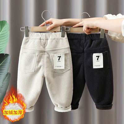 蕾托格尔长裤灯芯绒一体绒羊羔绒