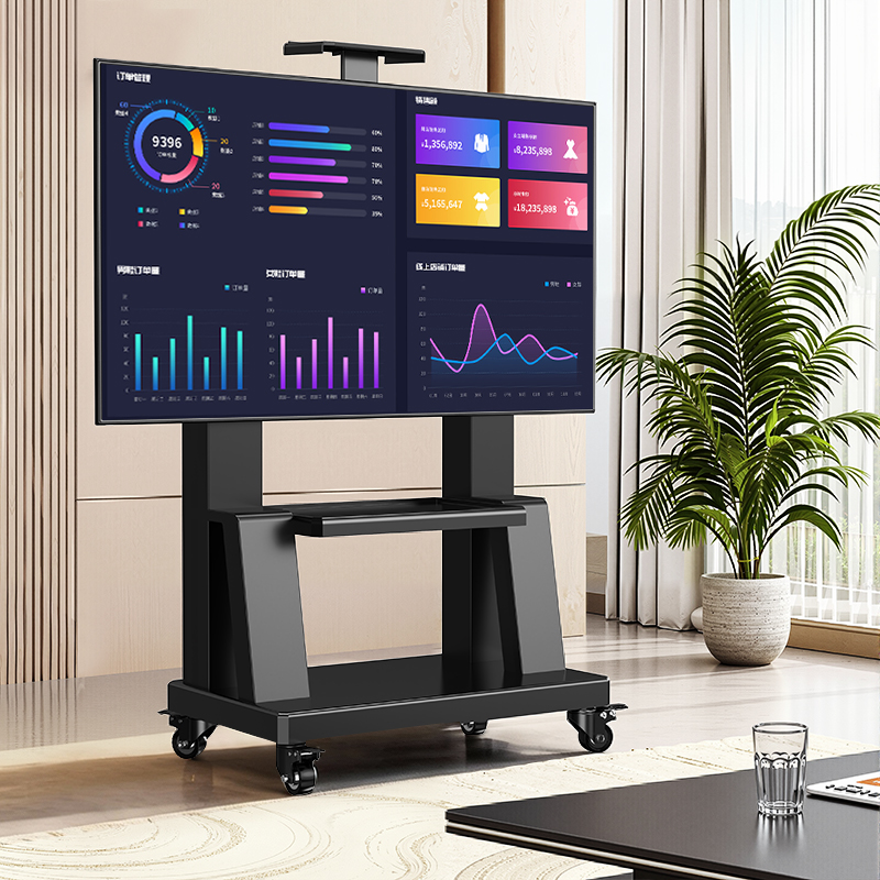 移动电视机移动支架通用带轮