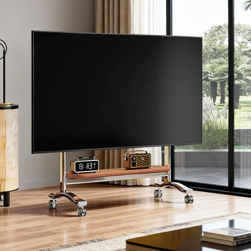 不锈钢电视支架移动电视柜