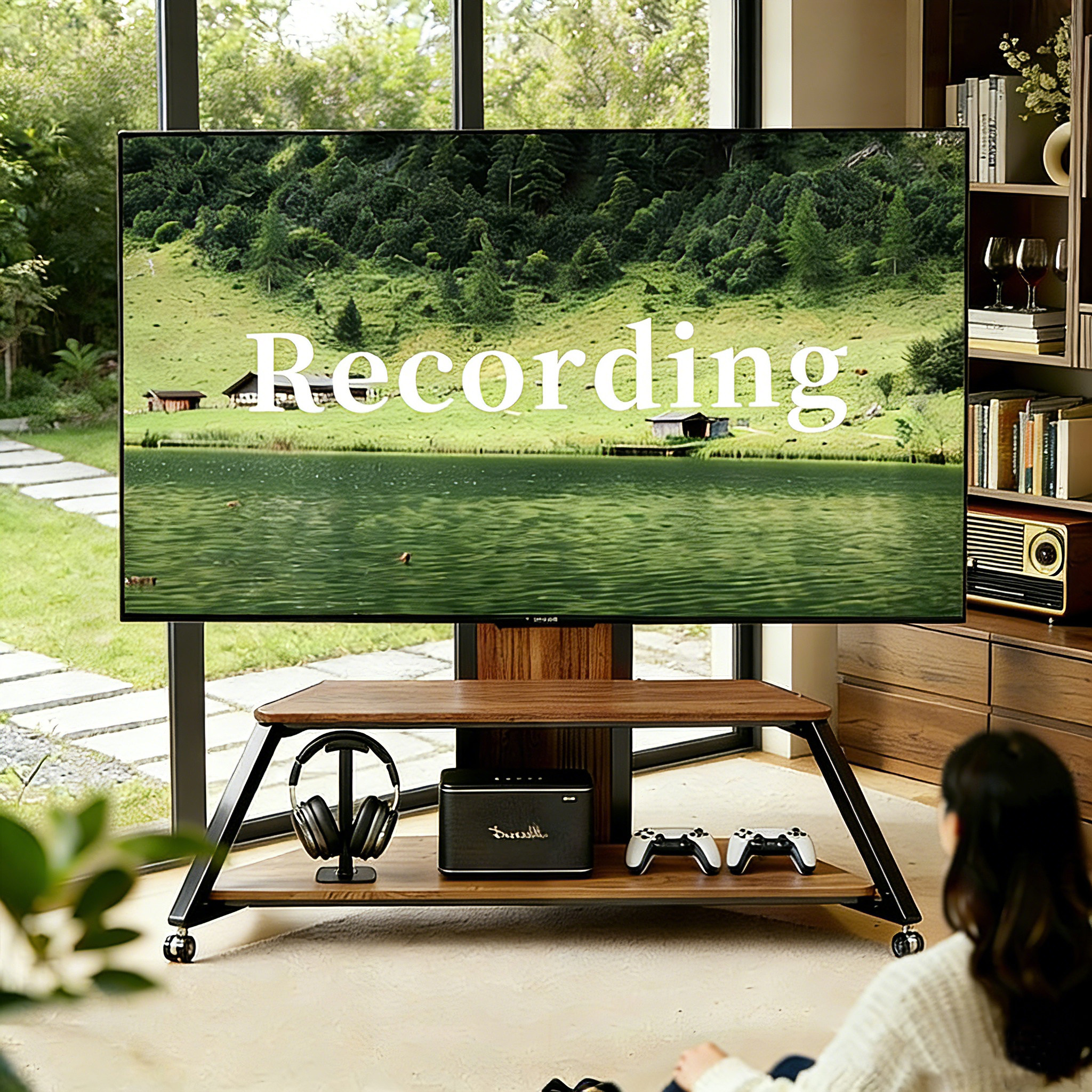 电视机支架可移动落地电视柜家商用65/75/85/100寸电视架立式推车