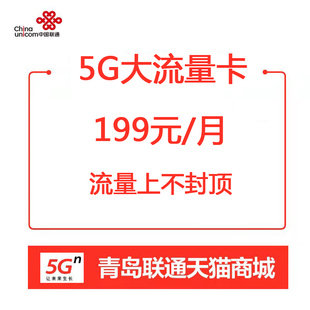 山东联通最正规5G超大流量卡不限流量速永久套餐联通系统可查1年