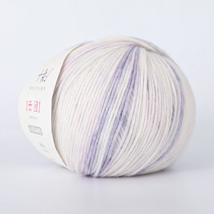 十刻云团渐变色毛棉喷毛纱毛线围巾帽子编织手工亲肤柔软大线团