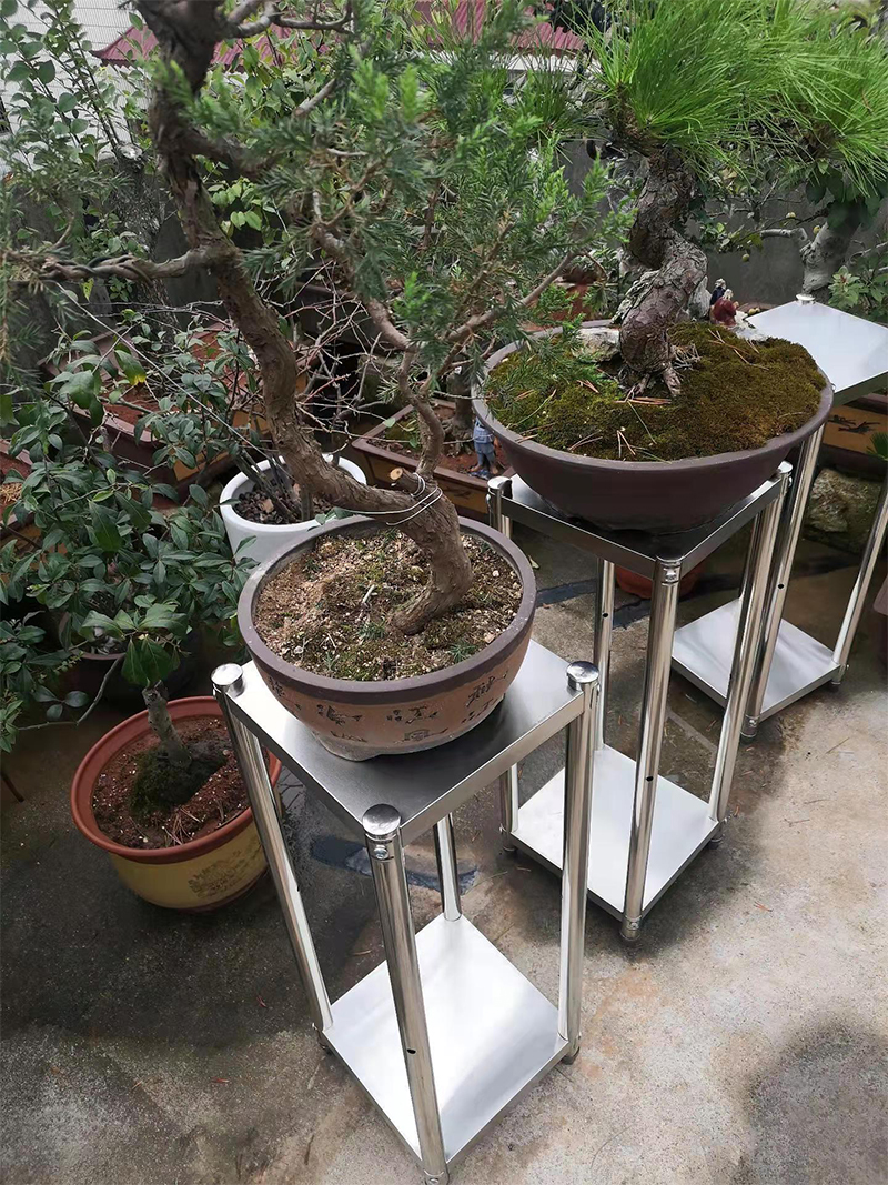 定做不锈钢阳台花架可加轮子加厚