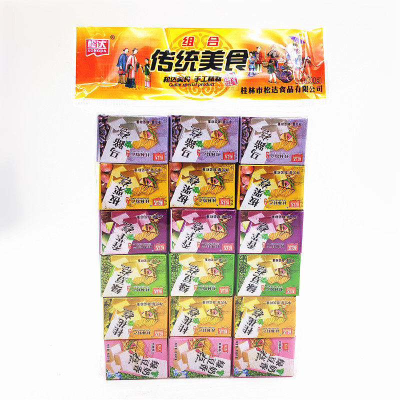桂林特产传统组合糕点 松达300克袋组糕点心小吃桂花绿豆板栗香芋