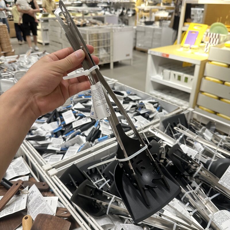 IKEA宜家戴利克厨具3件套不锈钢手柄锅铲捞勺家用不粘锅炒菜铲