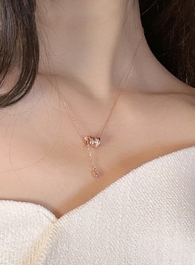 s925纯银小蛮腰流苏项链女时尚轻奢高级颈链热销配饰新品跨境爆款