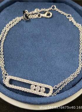 回形针别针项链不掉色女夏季高级感925银满天星锁骨链颈链