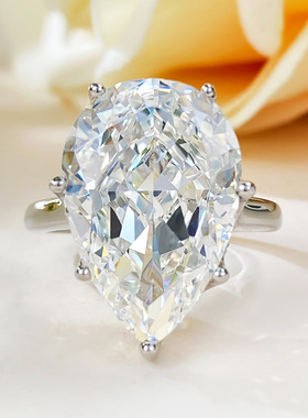 隆隆金新款S925银欧美新款进口高碳钻12*18戒指女跨境速卖通热销