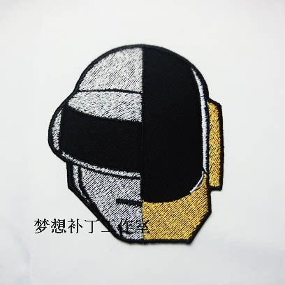 摇滚布贴刺绣时尚个性魔术贴章